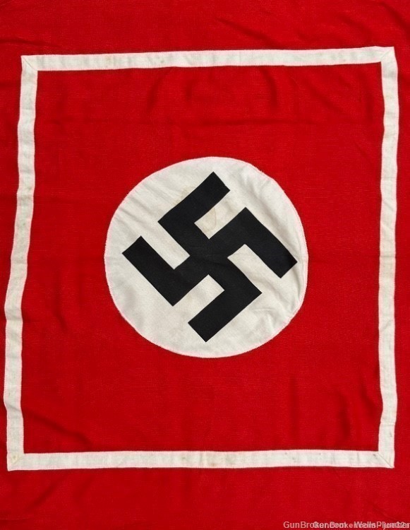 GERMAN WWII NSDAP SA POLITICAL PODIUM BANNER WITH FRINGE & CLIPS PRE-1945-img-3