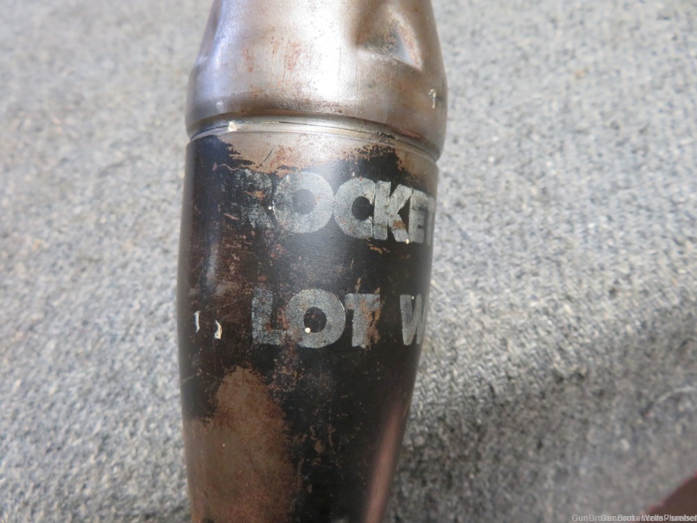 US WWII M7A1 PRACTICE BAZOOKA ROCKET ORIGINAL DATED 1944 INERT-img-2