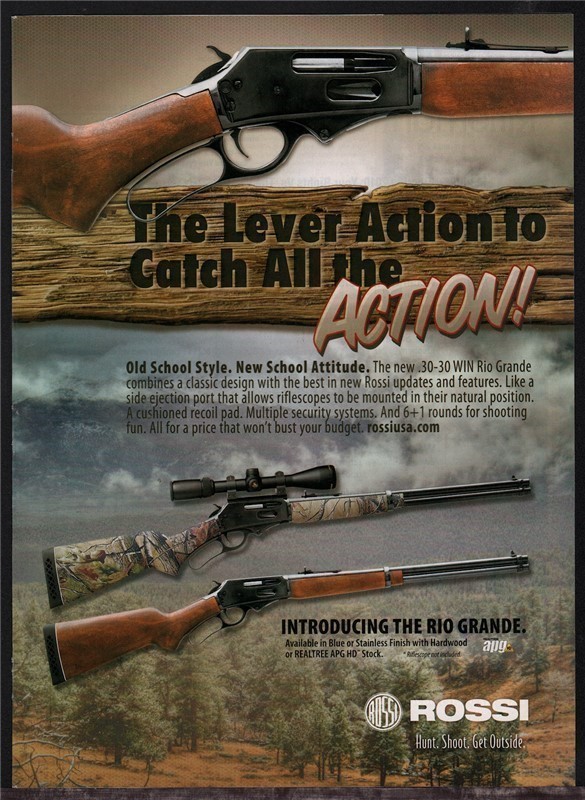 2010 ROSSI Rio Grande 30-30 Win. Lever Action Rifle PRINT AD-img-0