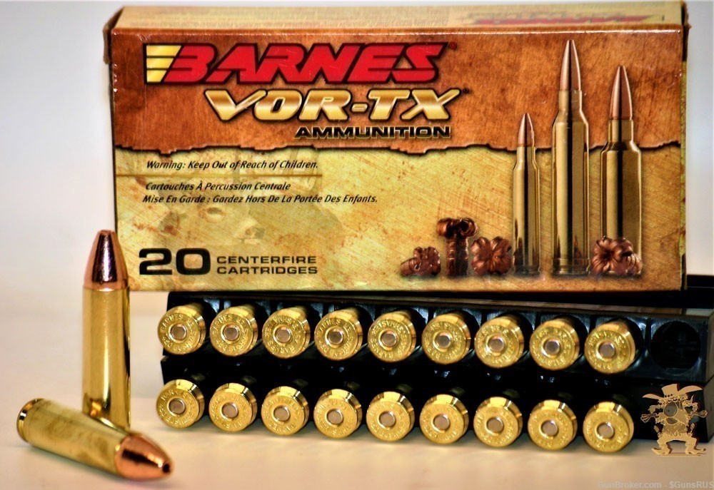 Barnes 450 BUSHMASTER VOR-TX 250 Grain TX FB 450 BM Copper Ammo 20 Rounds-img-1