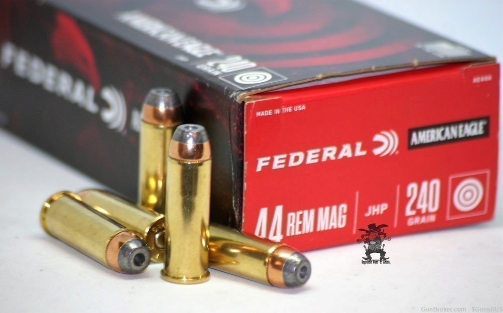 44 Magnum JHP FEDERAL AE 44 MAG hollow point 240 Grain 44mag Brass 50 RDS-img-1