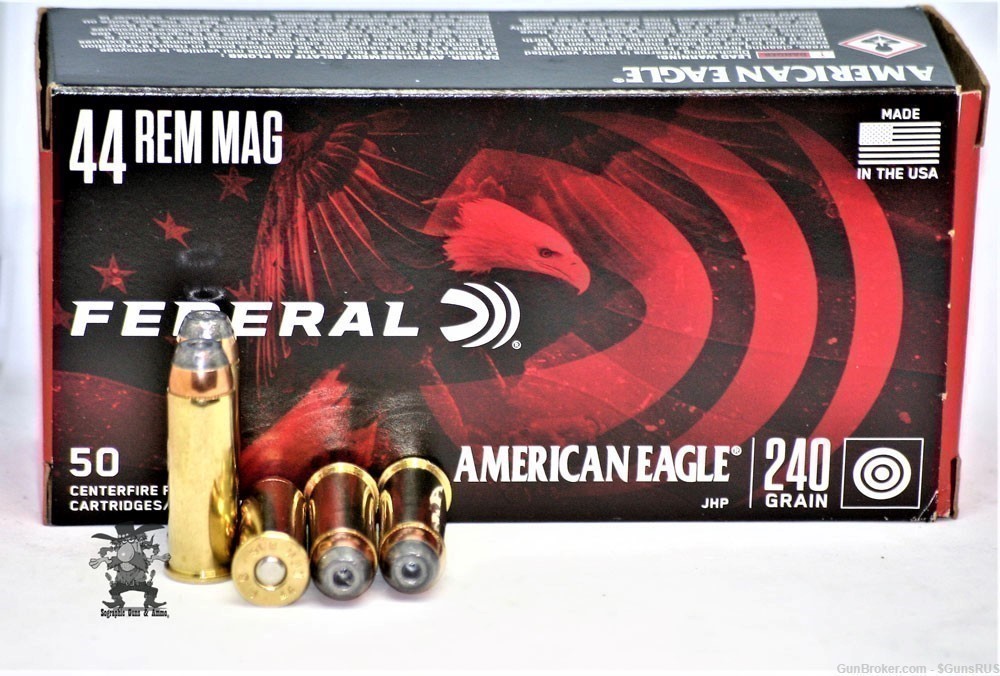 44 Magnum JHP FEDERAL AE 44 MAG hollow point 240 Grain 44mag Brass 50 RDS-img-0