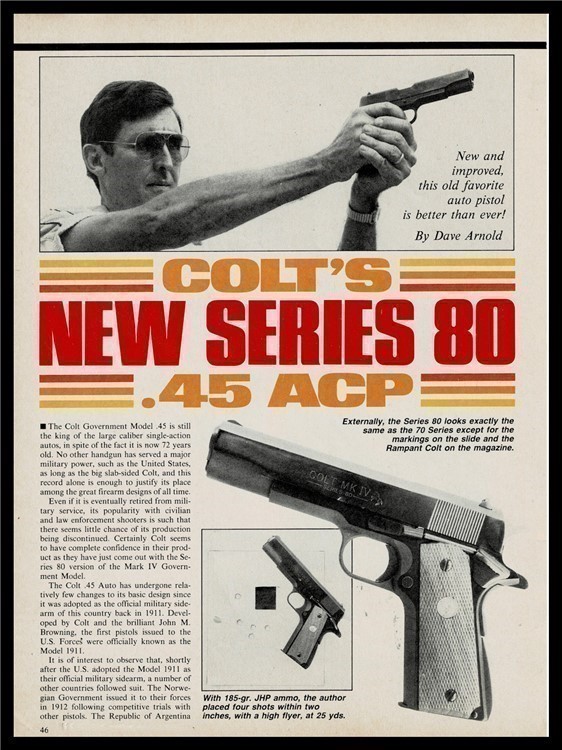 1983 COLT Government .45 ACP Series 80 Pistol 5-page Article-img-0