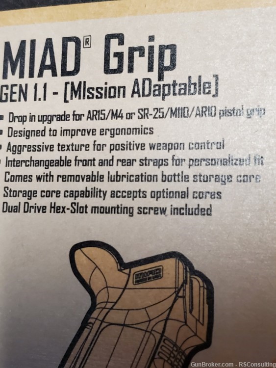 OD Green Magpul MIAD 1.1 Grip AR15, M4, SR25, M110, AR-10  -img-2