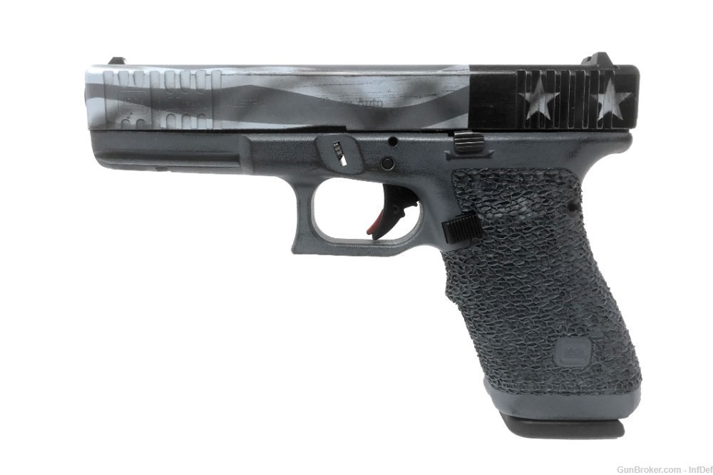 Glock 20 Gen4 10mm  4.61" Barrel One Of a Kind USA Flag Semi Auto Pistol-img-1