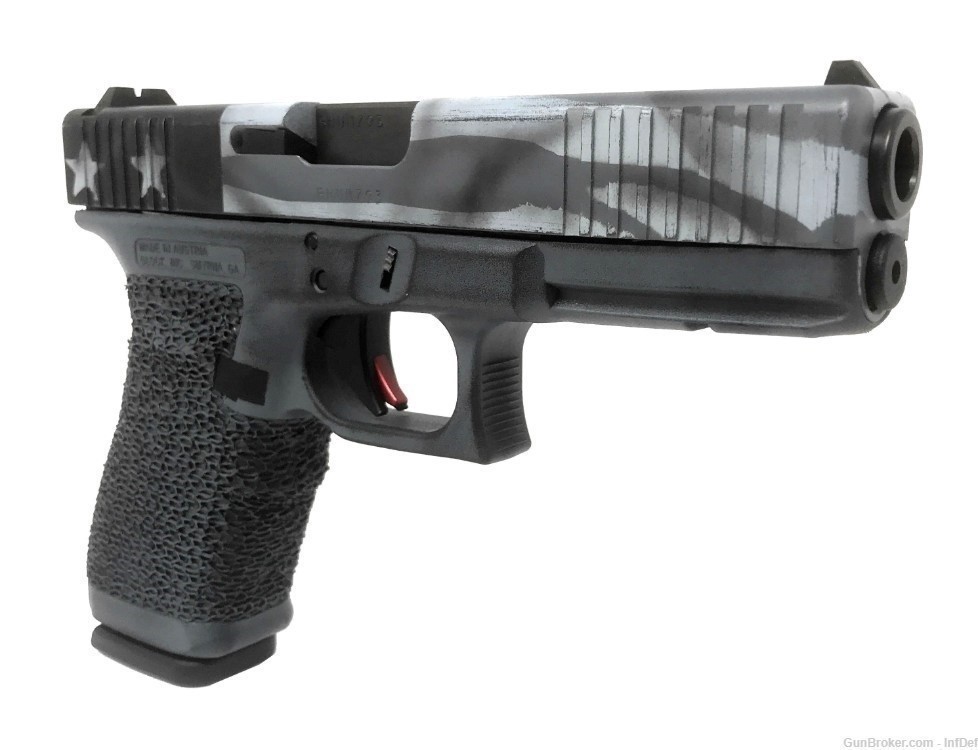Glock 20 Gen4 10mm  4.61" Barrel One Of a Kind USA Flag Semi Auto Pistol-img-0