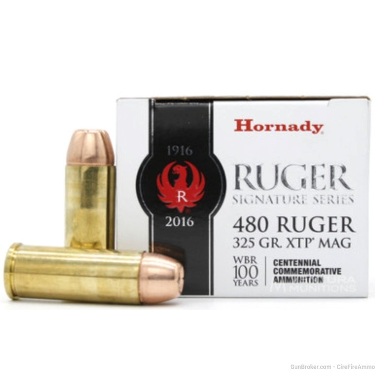 Hornady Signature Series 480 Ruger 325gr XTP Ammo 20 Rounds No cc fee-img-1