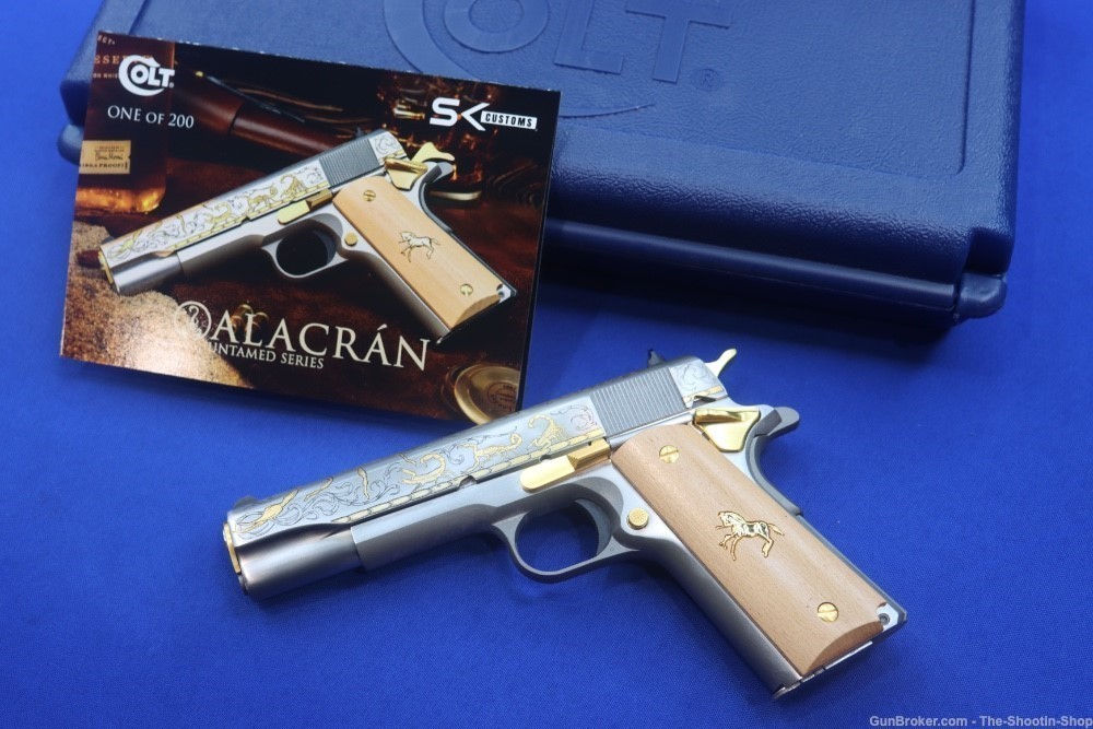 Colt Untamed Series ALACRAN 1911 Pistol GOLD ENGRAVED 38 Super 1 of 200 New-img-1