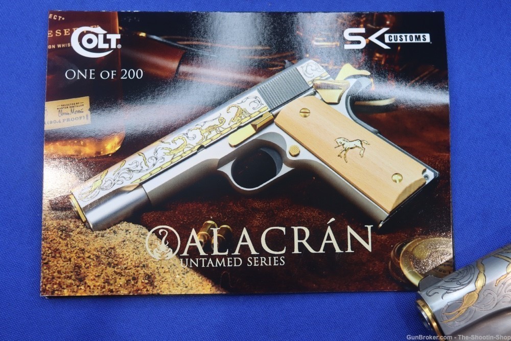 Colt Untamed Series ALACRAN 1911 Pistol GOLD ENGRAVED 38 Super 1 of 200 New-img-35