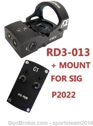 RD3-013 Red Dot Sight + C1 Mounting Plate for Sig-Sauer-P226 P2022 pistol-img-0
