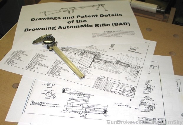 Browning BAR 1918-A2 Drawings Patents Blueprints!-img-0
