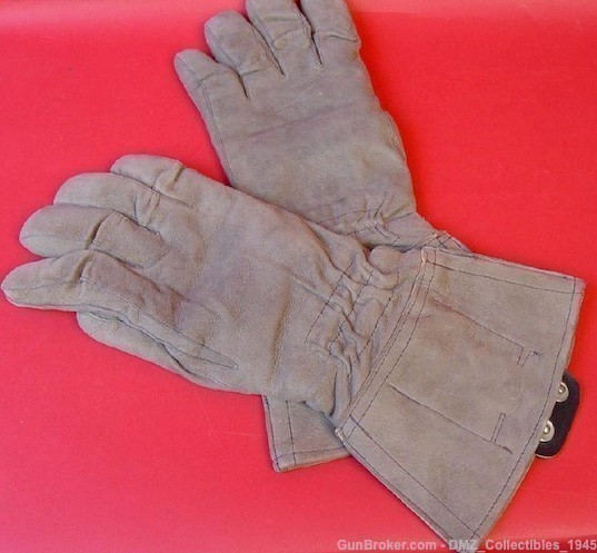 WW2 WWII German Luftwaffe Electrically Heated Suede Gloves-img-4