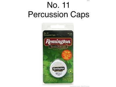 Remington no. 11 Percussion Caps #11 (100 Count) black powder muzzleloading