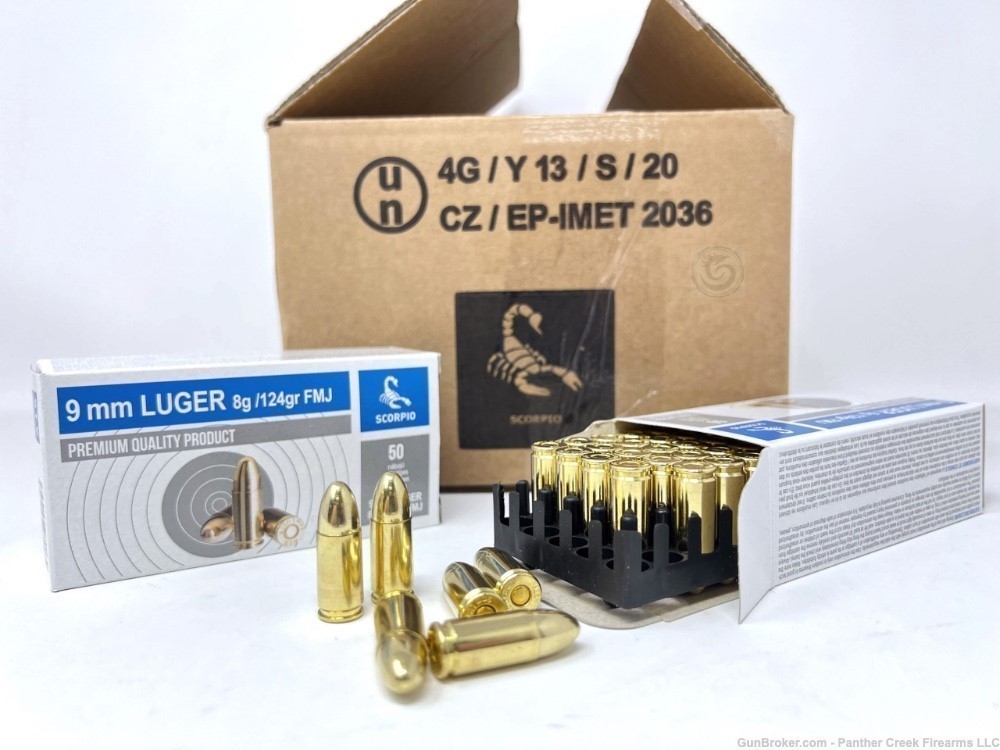 Scorpio / STV Technology 9mm 124gr 1000 Rounds Brass Case-img-0