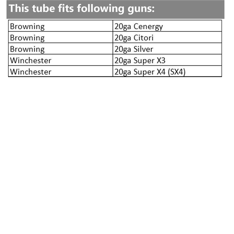 PATTERNMASTER Blk Turkey 0.565 Tube f/20ga Browning Inv Plus/Winchester SX3-img-2