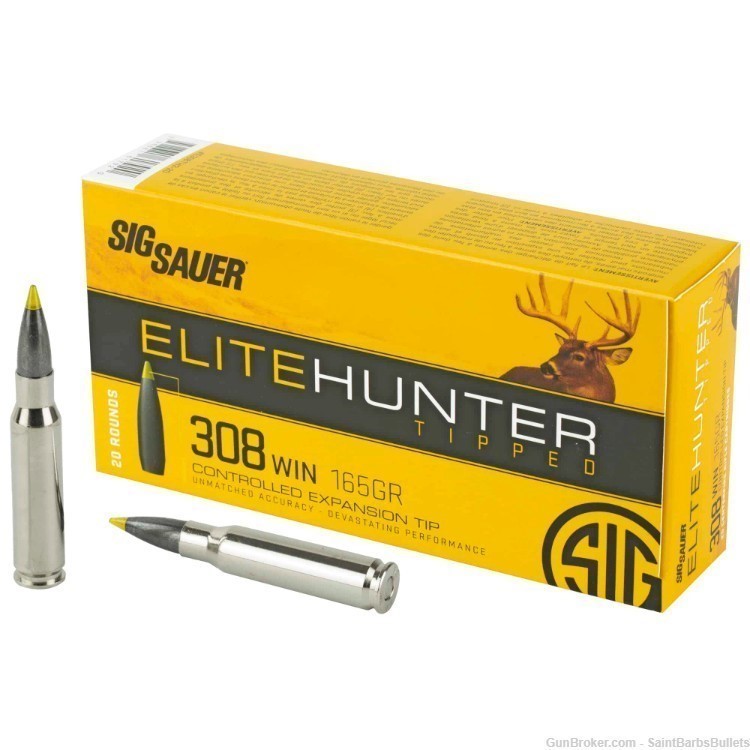 Sig Sauer Elite Hunter 308 Winchester 165gr Controlled Expansion Tip-img-0