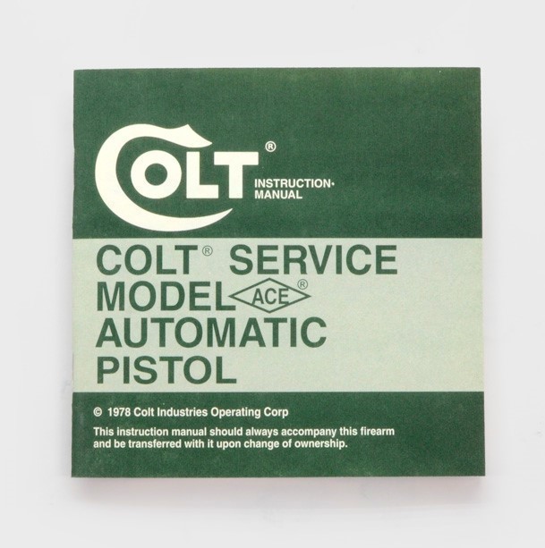 Colt Service Model ACE 22LR Automatic Pistol 1978 Manual, Repair Station...-img-1