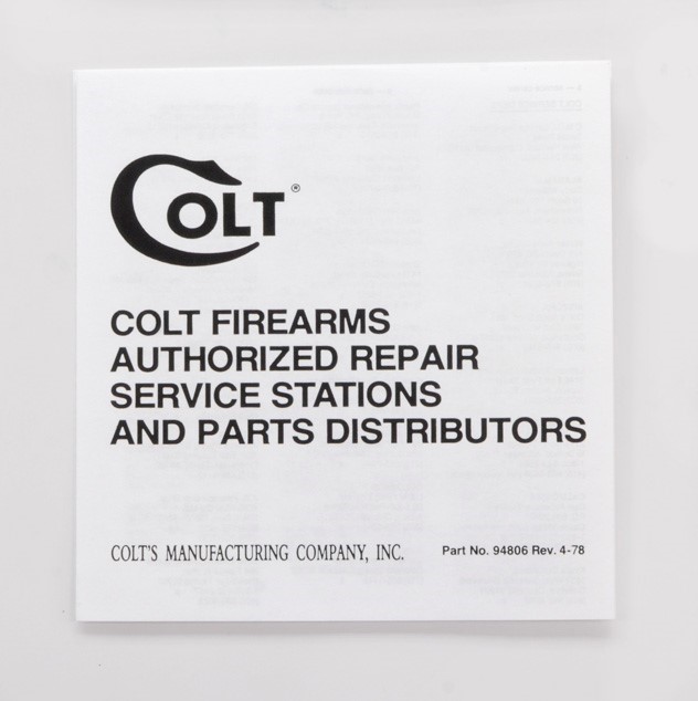Colt Service Model ACE 22LR Automatic Pistol 1978 Manual, Repair Station...-img-3