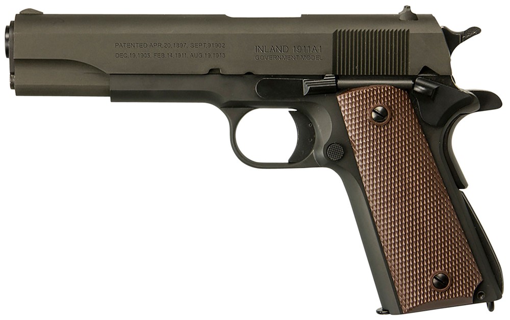 Inland MFG 1911 A1 Government 45 ACP Pistol 5 Black/Wood Grip ILM1911-img-0