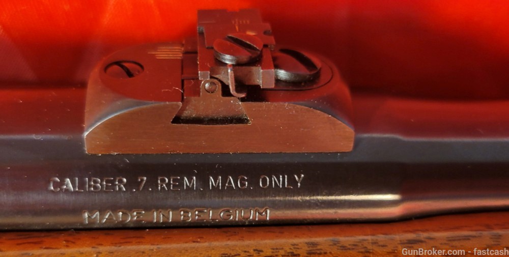 Browning Belgium Safari 7mm Remington Mag 24" Gloss Wood Penny Auction-img-11