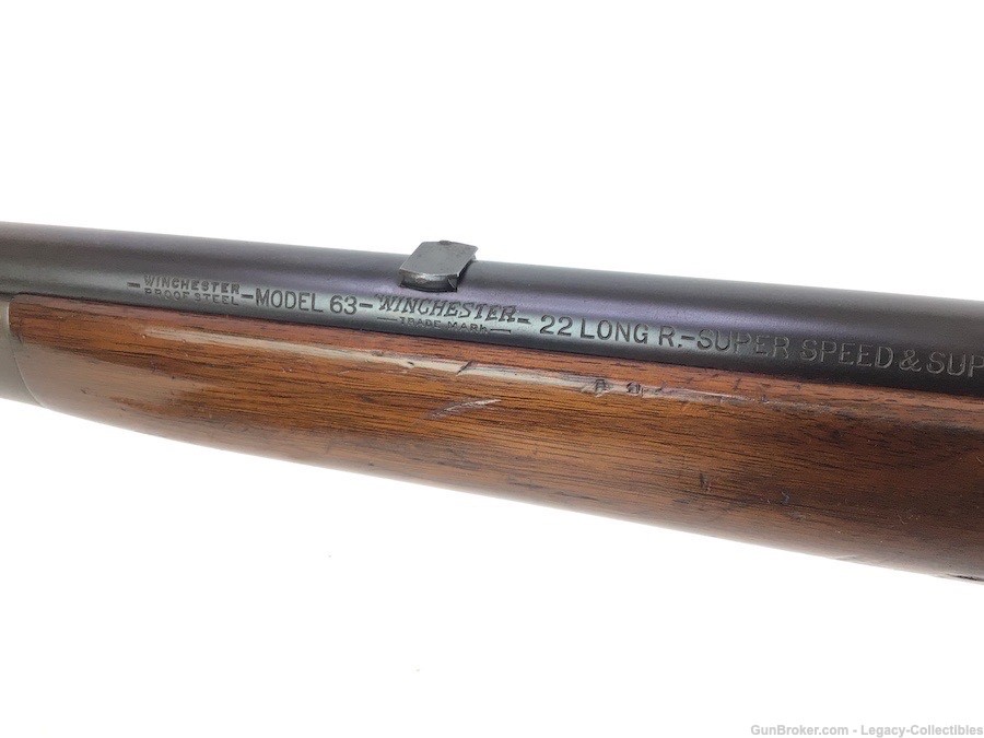 Excellent 1939 Winchester Model 63 .22 LR Vintage Rifle-img-9
