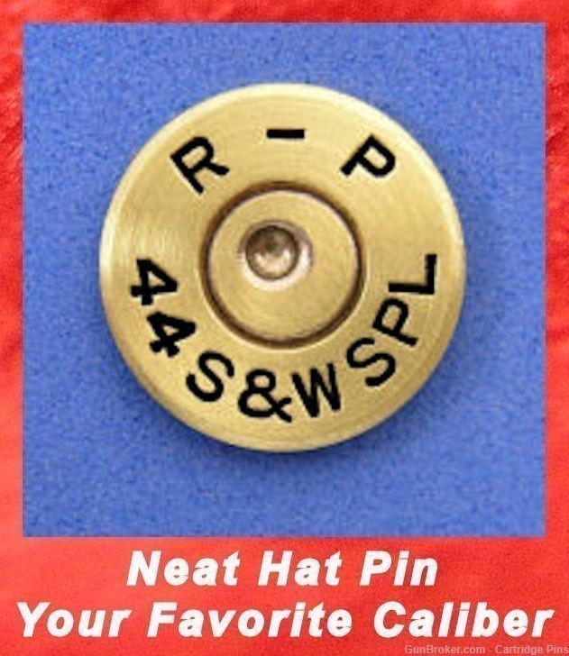 Remington R-P 44 S&W SPL  Cartridge Hat Pin  Tie Tac  Ammo Bullet-img-0