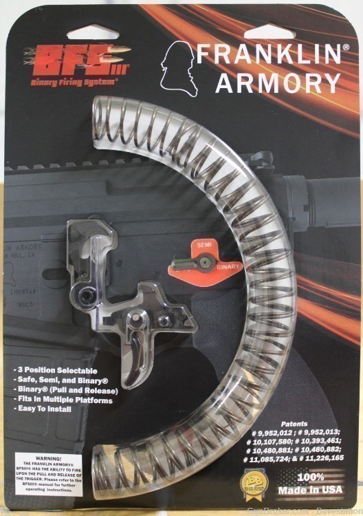Franklin Armory BFSIII AR-C1 Binary Trigger Multi Curved AR15 00-50614-BLK-img-0