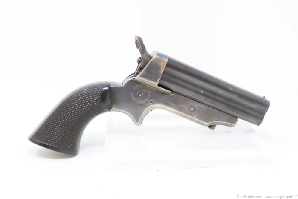 1860s Antique Christian SHARPS PEPPERBOX Pistol .22 Rimfire Philadelphia PA-img-14