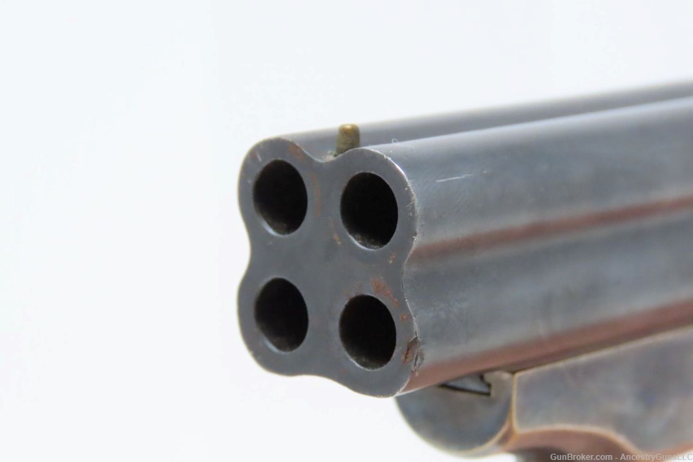 1860s Antique Christian SHARPS PEPPERBOX Pistol .22 Rimfire Philadelphia PA-img-8