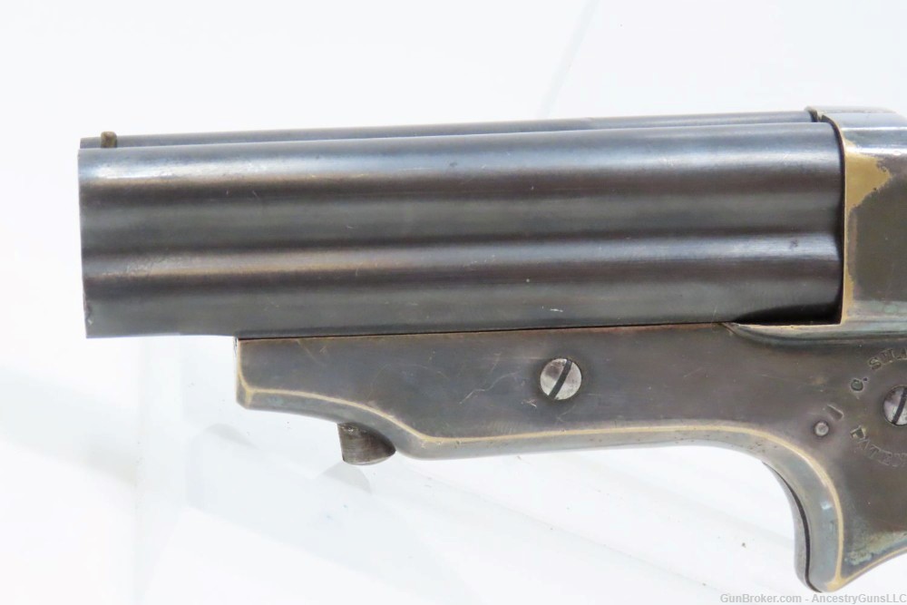 1860s Antique Christian SHARPS PEPPERBOX Pistol .22 Rimfire Philadelphia PA-img-4