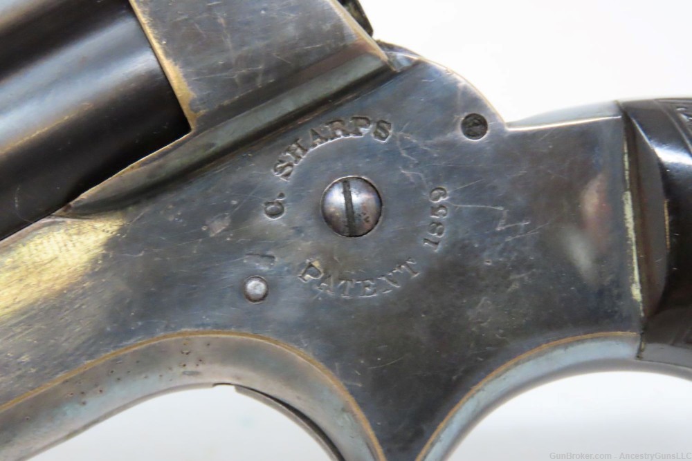 1860s Antique Christian SHARPS PEPPERBOX Pistol .22 Rimfire Philadelphia PA-img-5
