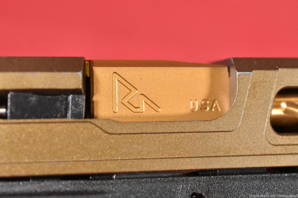 Glock 43X Rival Arms 4" Gold Threaded Live Free Armory LF43 Elite Slide 43X-img-25