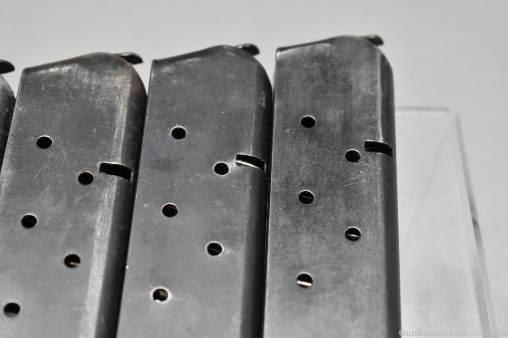 5 WWII Colt M1911 A1 Pistol Magazines Scovill "S" 45 ACP 7 Rd-img-4