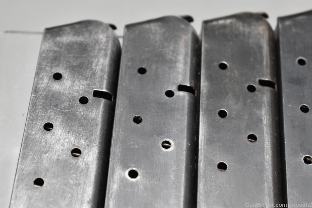 5 WWII Colt M1911 A1 Pistol Magazines Scovill "S" 45 ACP 7 Rd-img-3