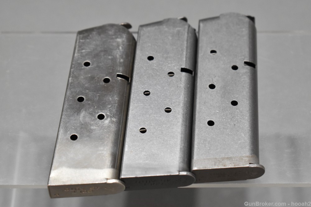 3 Factory Colt Metalform Stainless 45 ACP 6 RD Officer 1911 Magazines READ-img-1