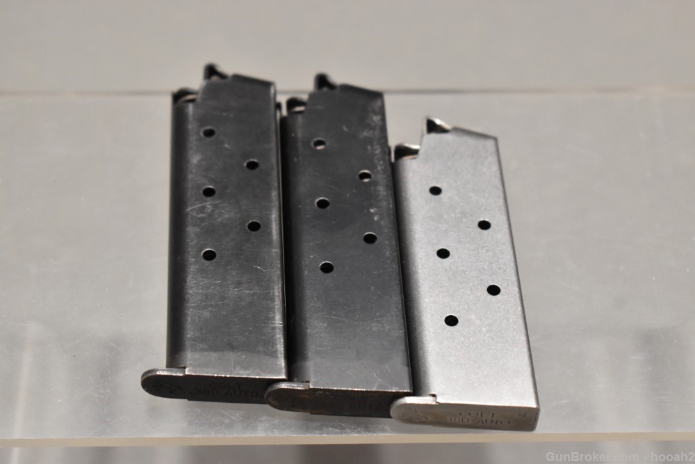 3 Colt Mustang 380 ACP Pistol Mags 6 Rd 7 Rd Stainless Blued-img-1
