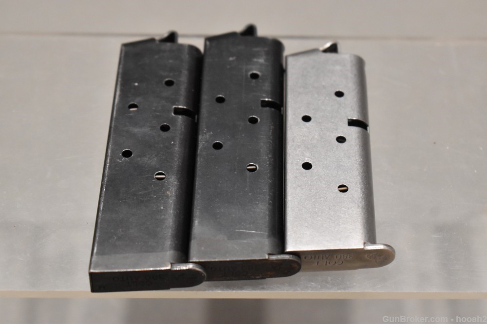 3 Colt Mustang 380 ACP Pistol Mags 6 Rd 7 Rd Stainless Blued-img-0