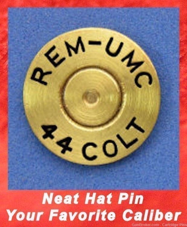 Remington REM-UMC   44 COLT   Cartridge Hat Pin  Tie Tac  Ammo Bullet-img-0