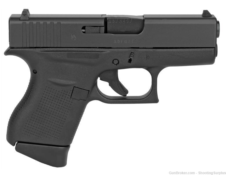 Glock 43 Sub-Compact 9MM 3.41" Barrel Black No Finger Grooves 6 Rnds 2 Mags-img-2