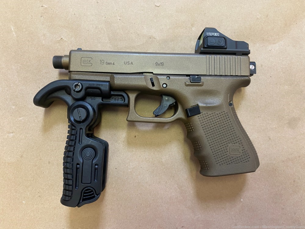 No Law Letter Glock 19 Gen4 with full-auto Sear installed with Vortex Viper-img-1