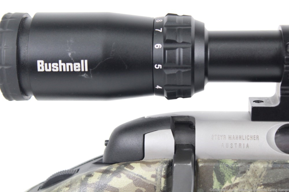 Excellent Steyr SBS 30-06 Stainless / Camo Stock Bushnell Banner 2 Scope-img-15