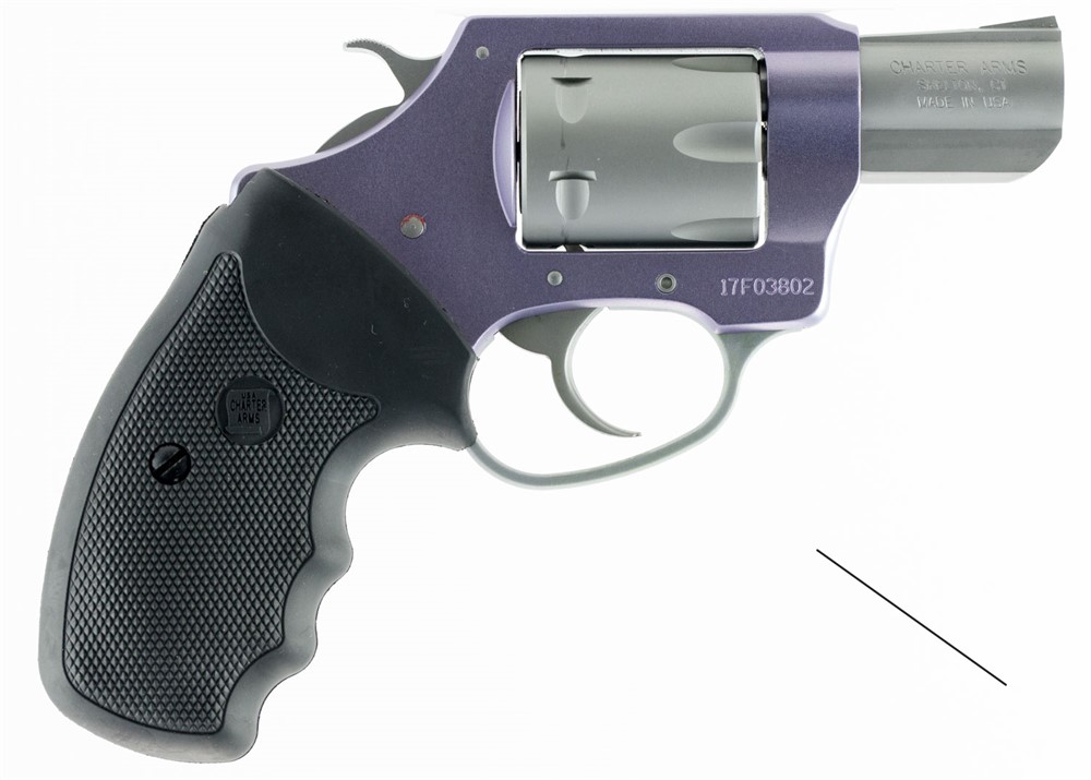 Charter Arms Pathfinder Lavender Lady 22 WMR Revolver 2 6+1 Stainless/Laven-img-0