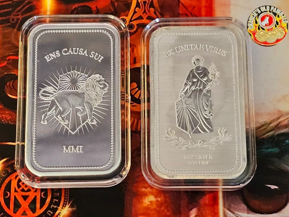 John Wick® 1 oz Silver Continental Bar In Capsule w/EXTRAS!-img-1