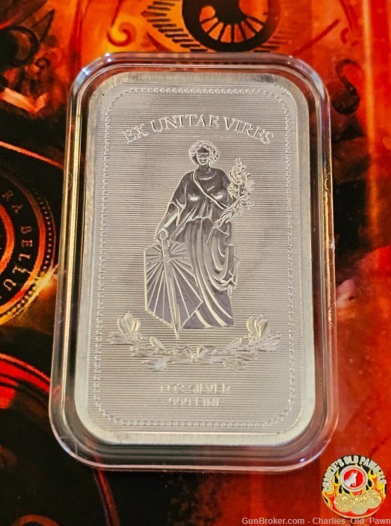 John Wick® 1 oz Silver Continental Bar In Capsule w/EXTRAS!-img-2