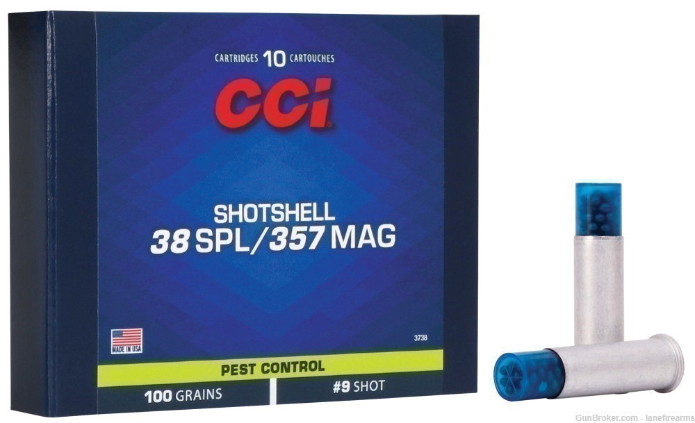 CCI .38 SPECIAL/.357 MAGNUM SHOTSHELLS #9 SHOT - 200 Rd CASE - 3738-img-0