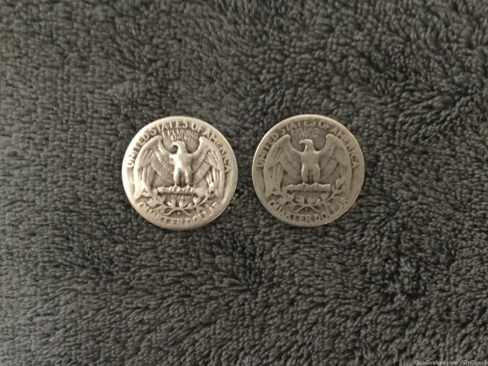 Washington silver quarters 1943S and 1949D good condition -img-0