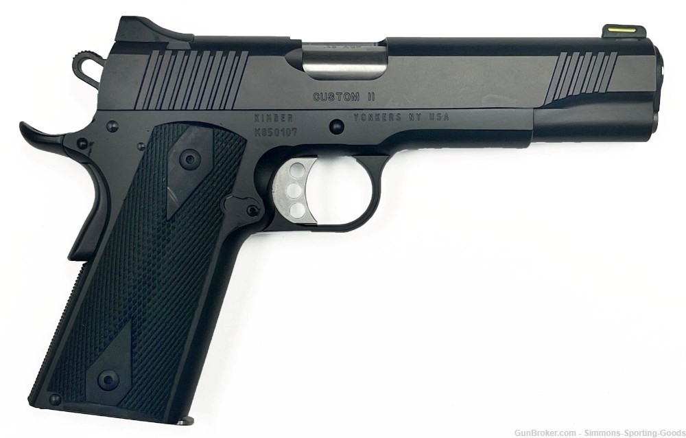 Kimber 1911 Custom II GFO (3700549) 5" .45ACP 8Rd Semi Auto Pistol - Black-img-1