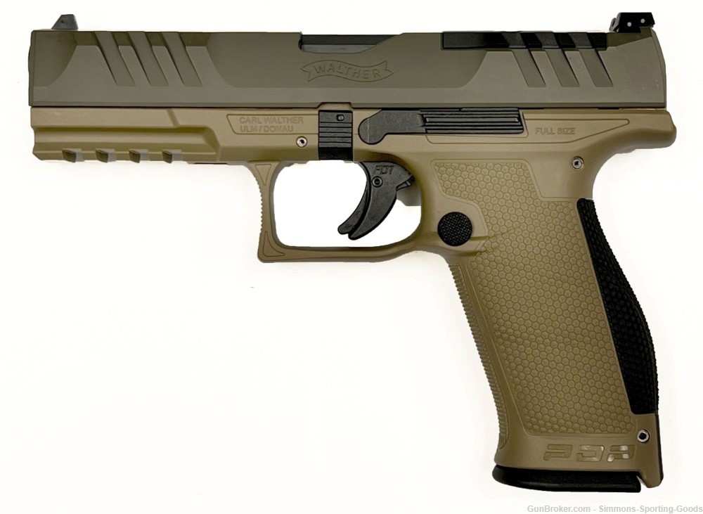 Walther PDP (2858380OD) 4.5" 9mm 18Rd Semi Auto Pistol - OD Green/FDE-img-0