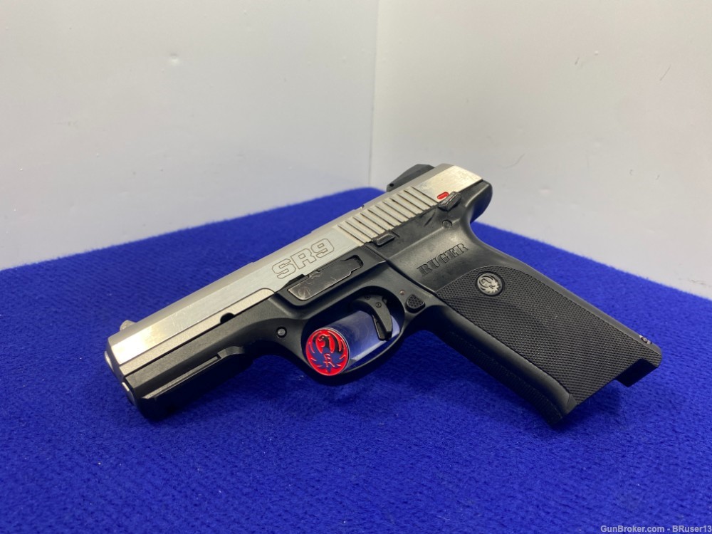 2012 Ruger SR9 9mm Stainless 4.14" *SLIM & RELIABLE SEMI-AUTOMATIC RUGER*-img-0