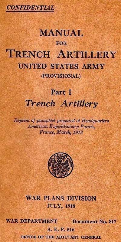 U.S. WW1 TRENCH ARTILLERY MORTARS MANUALS-img-0